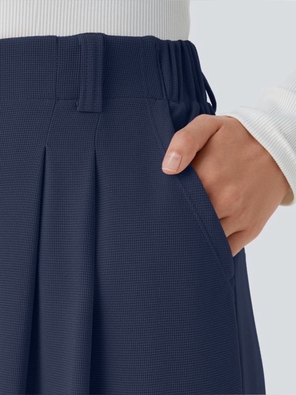 Halara Flex™ High Waisted Pocket Wide Leg Waffle Work Pants - Picture 3 of 8